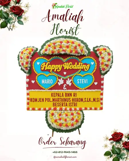 Papan Bunga Pernikahan Pandangan Wetan